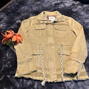 BKE Khaki Jacket with Decorative Stitching!!!